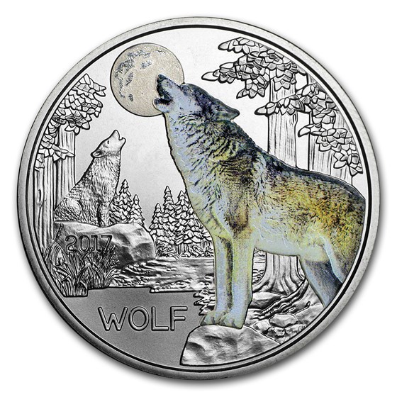 2017 Austria Cupro-Nickel €3 Colorful Creatures (The Wolf) 2017 Austria Cupro-Nickel €3 Colorful Creatures (The Wolf)